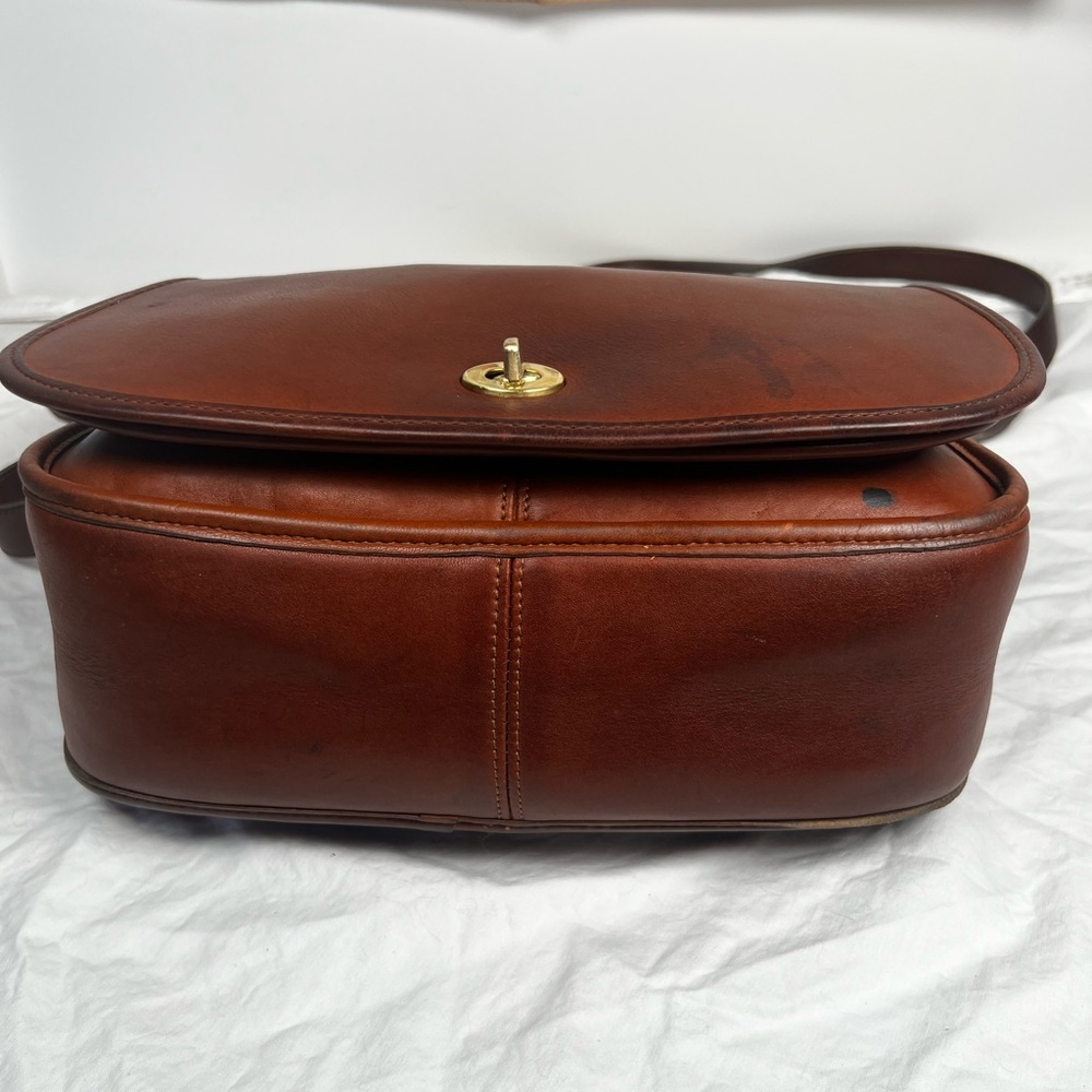 VINTAGE COACH Ranch Bag #9852 Mahogany Leather Made in USA Pre-1994 - Picture 8 of 16